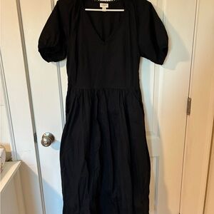 J. Crew Factory Black Lace Trim Dress